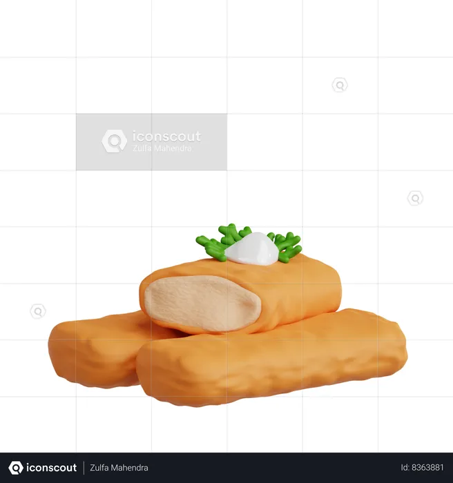 Fish Nugget  3D Icon