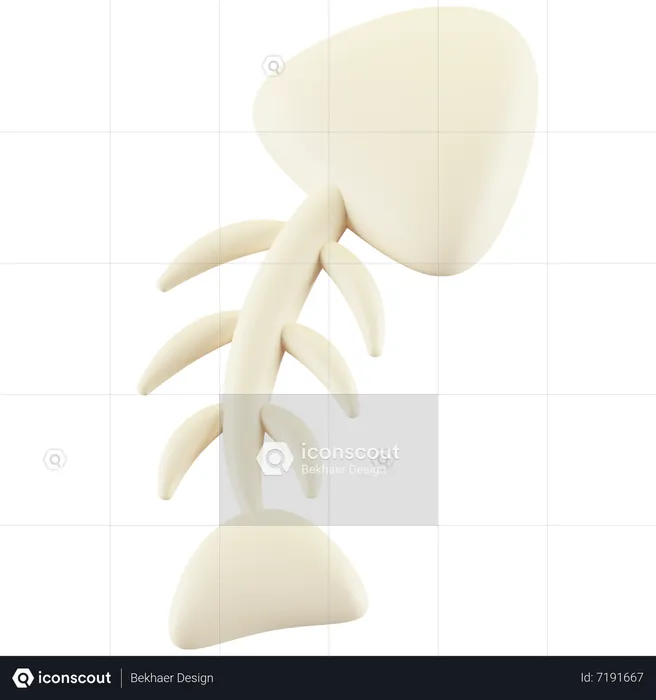 Fishbone  3D Icon