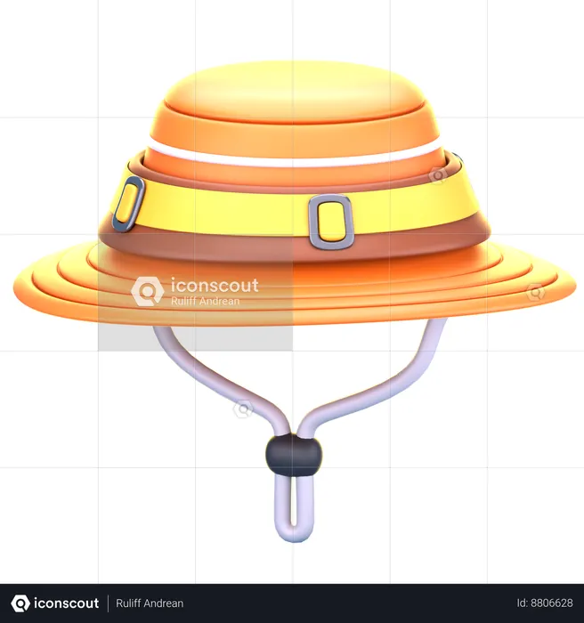 Fishing Bucket Hat  3D Icon