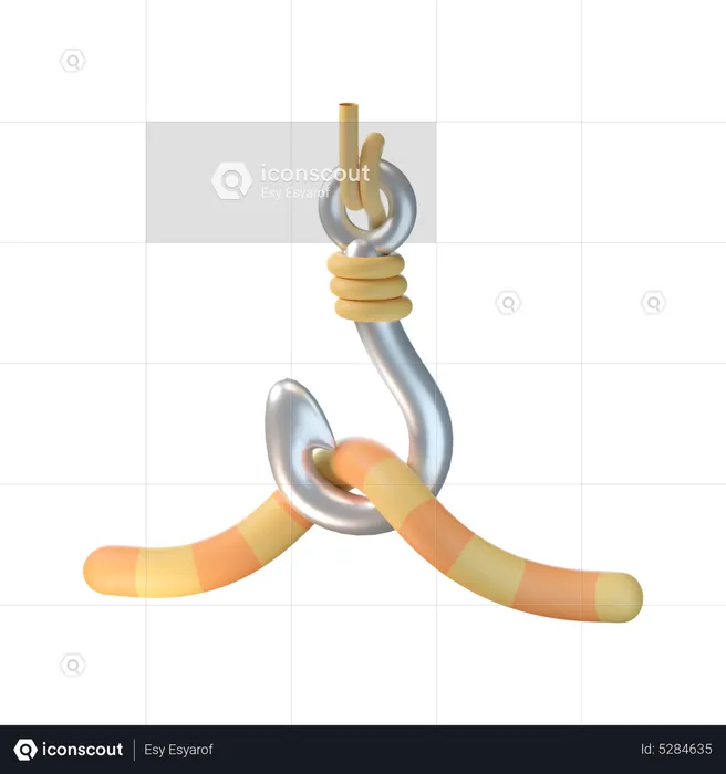 Fishing Hook  3D Icon