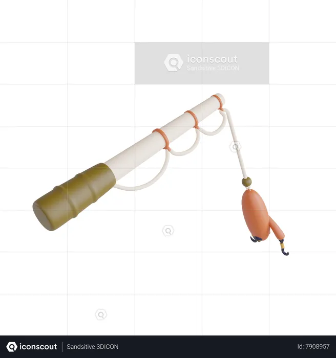 Fishing Pole  3D Icon