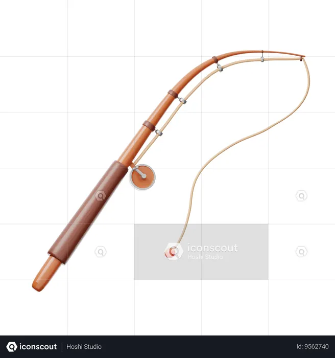 Fishing rod  3D Icon