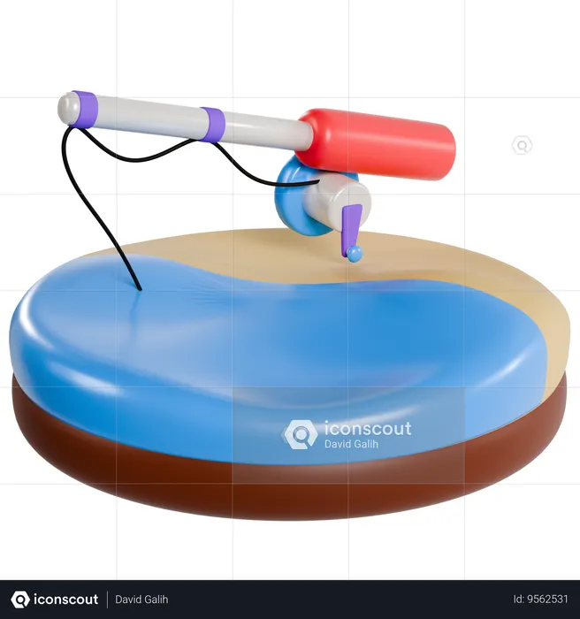 Fishing Rod  3D Icon