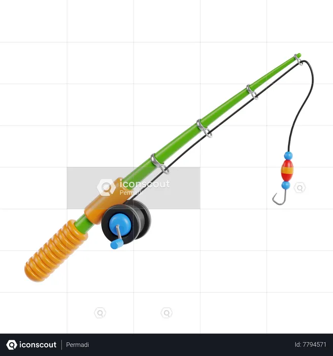 Fishing Rod 3D Icon Download In PNG, OBJ Or Blend Format, 59% OFF