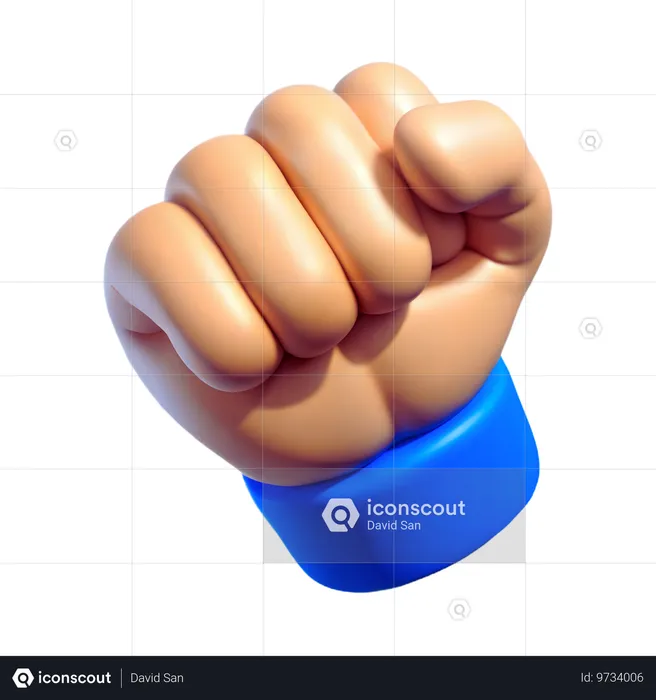 Fist Bump Gesture  3D Icon