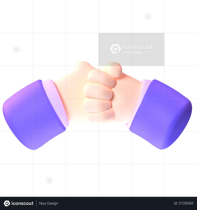 Fist Bump Gesture  3D Icon