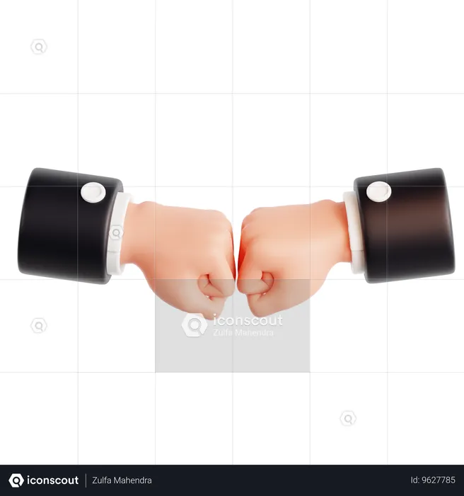 Fist Bump Hand Gesture Emoji 3D Icon