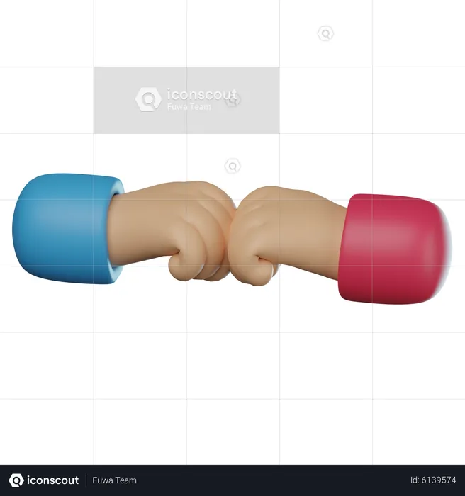 Fist Bump Hand Gesture  3D Icon