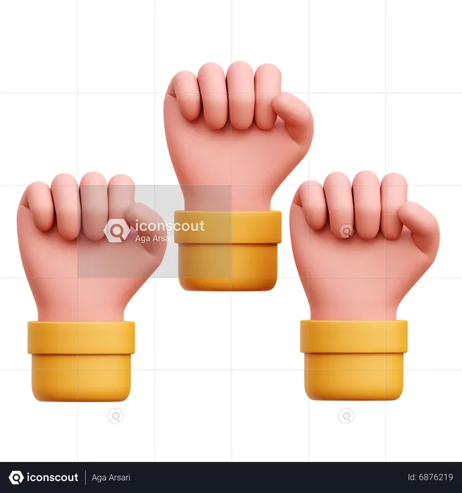 Fist Hand  3D Icon