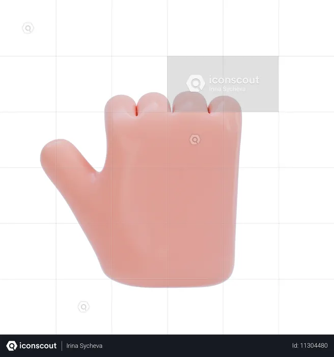 Fist Hand Gesture Emoji 3D Icon