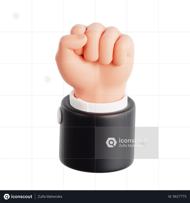 Fist Hand Hand Gesture Emoji 3D Icon