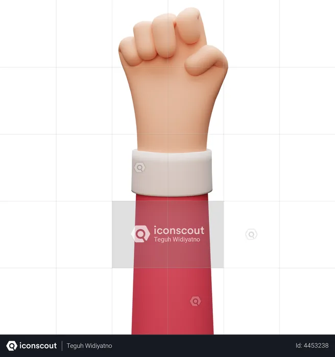 Fist Hand Gesture  3D Illustration