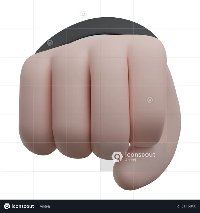 Fist Hand Gestures  3D Icon