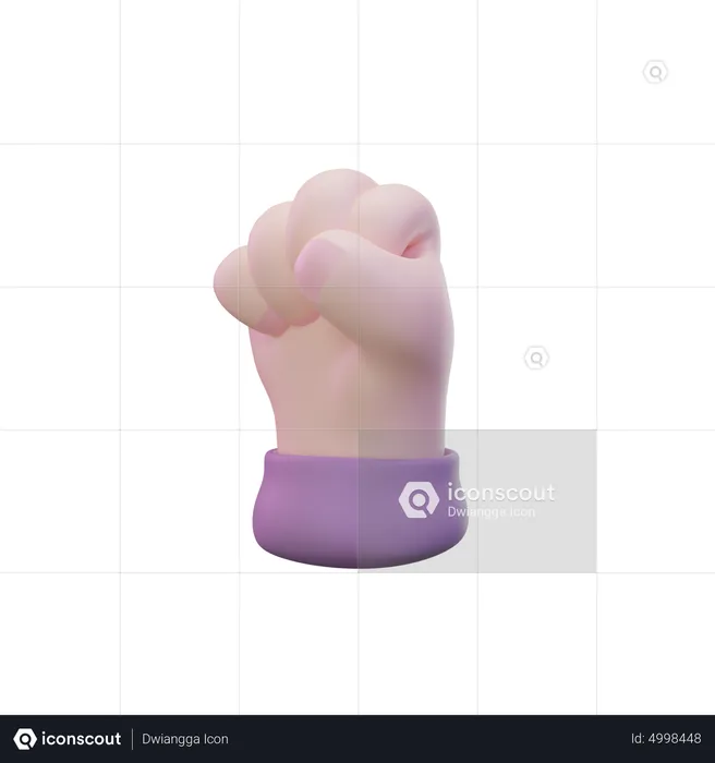 Fist Hand Hand Gesture  3D Icon