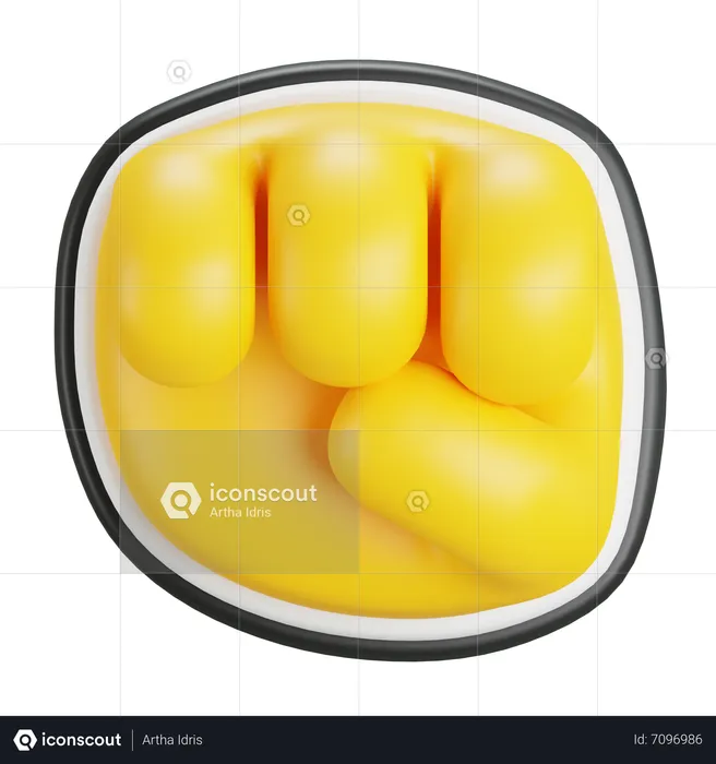 Fist Punch Gesture  3D Icon