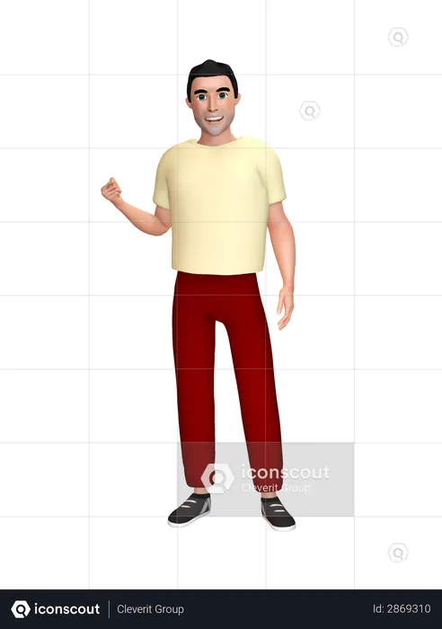 Fit man  3D Illustration