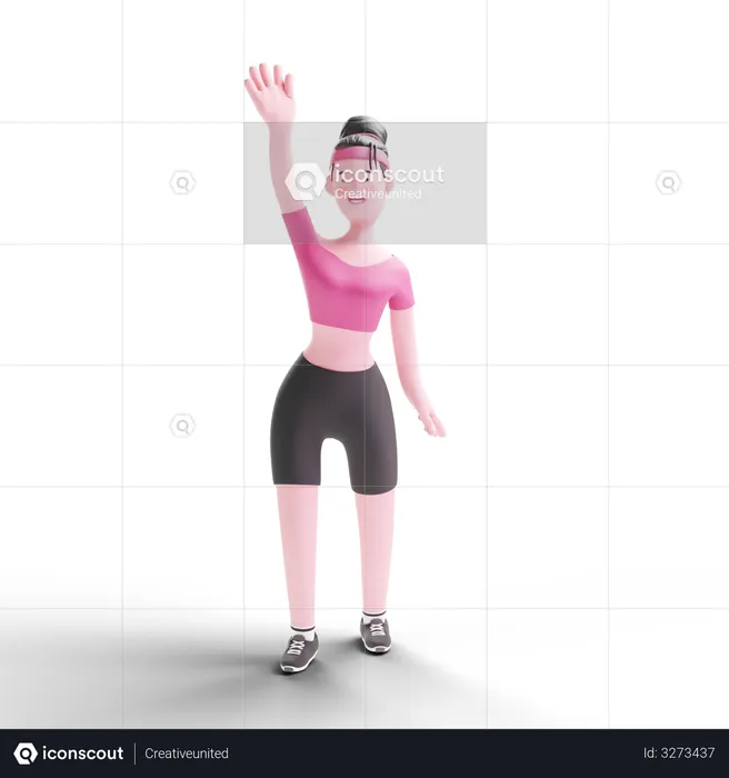 Fit Woman  3D Illustration