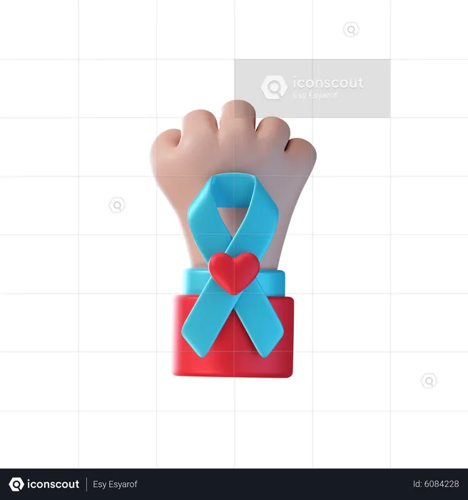 Faixa de conscientização sobre o câncer  3D Icon