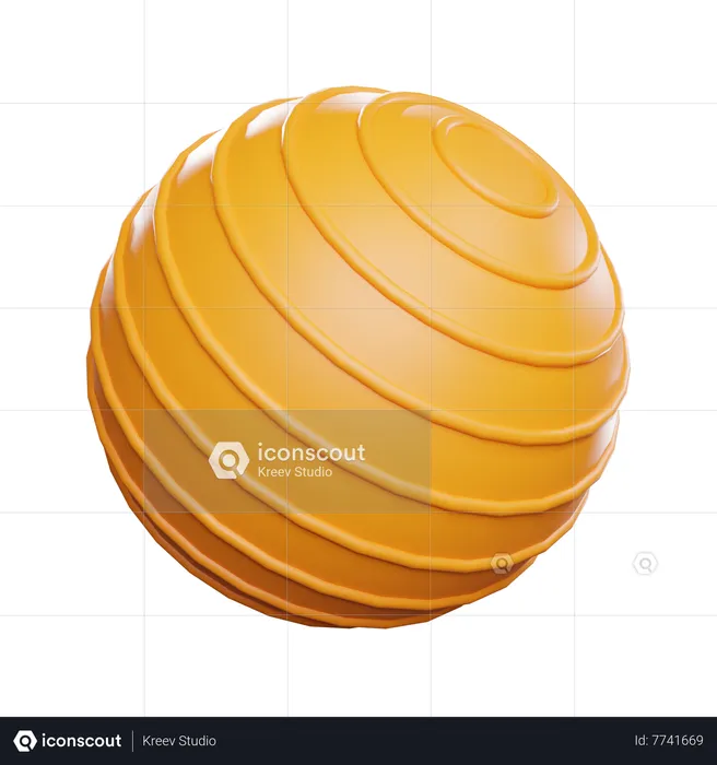 Fitness Ball  3D Icon