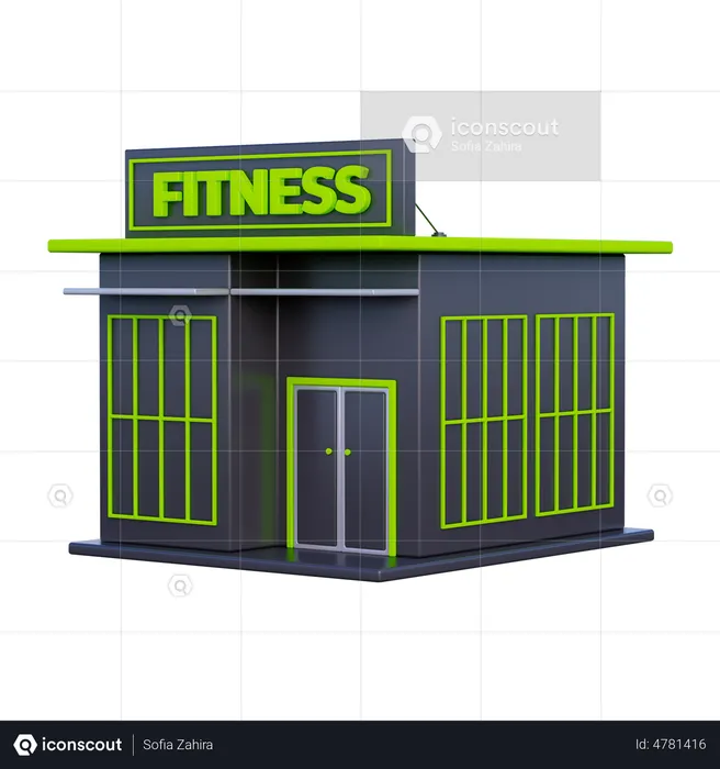Fitness Place  3D Illustration