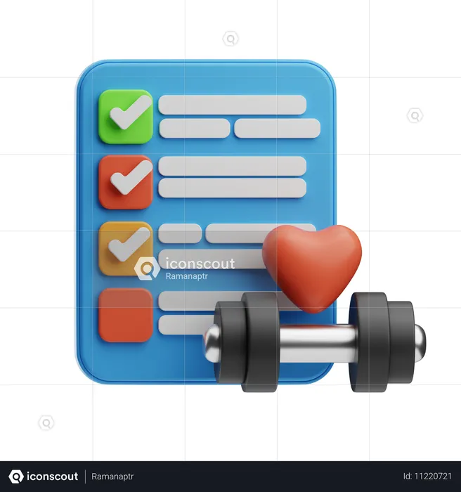 Fitness-Tracking  3D Icon