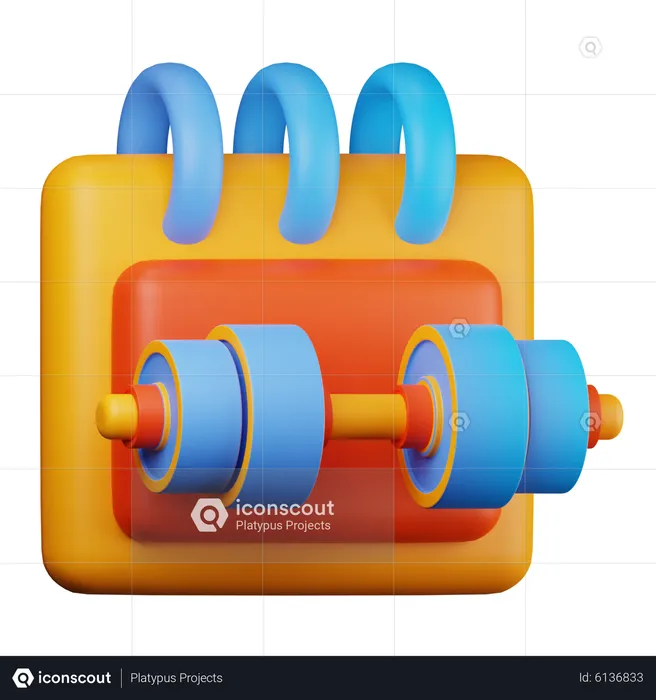 Termin im Fitnessstudio  3D Icon