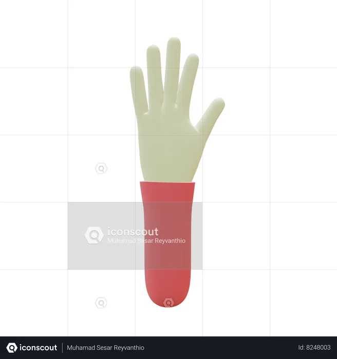 Five Finger Gesture  3D Icon