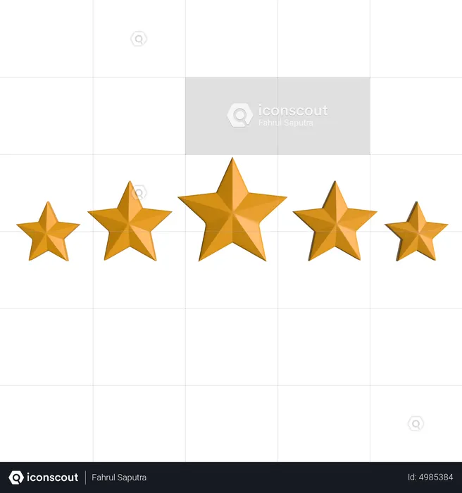 Five Stars  3D Icon