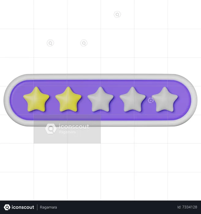 Five Stars Rating  3D Icon