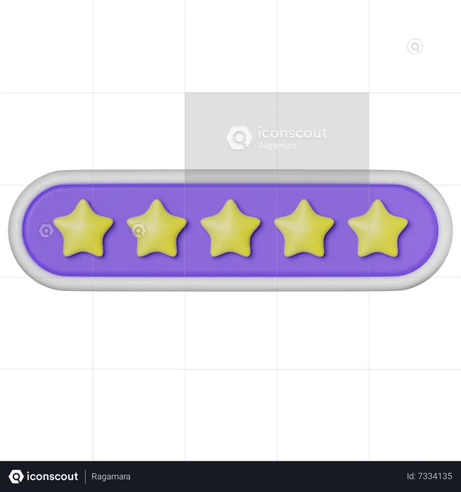 Five Stars Rating  3D Icon