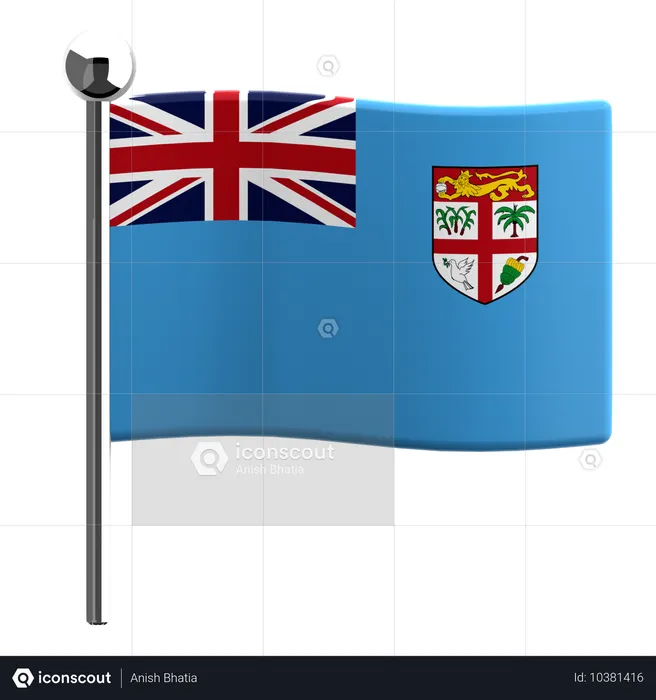 Fiyi Flag 3D Icon