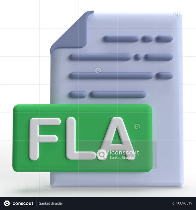 Fla 파일  3D Icon