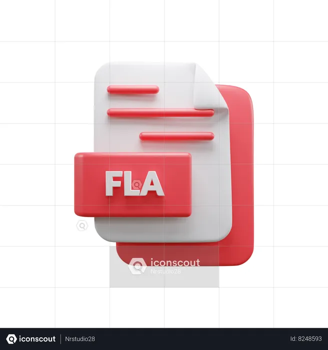 Fla File  3D Icon