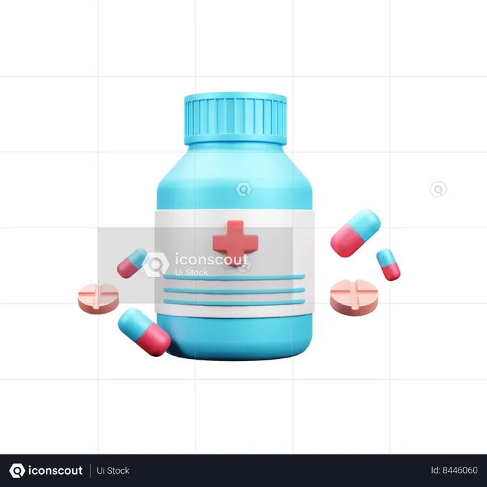 Flacon de médicament  3D Icon