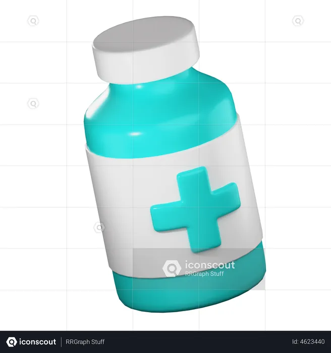 Flacon de médicament  3D Illustration