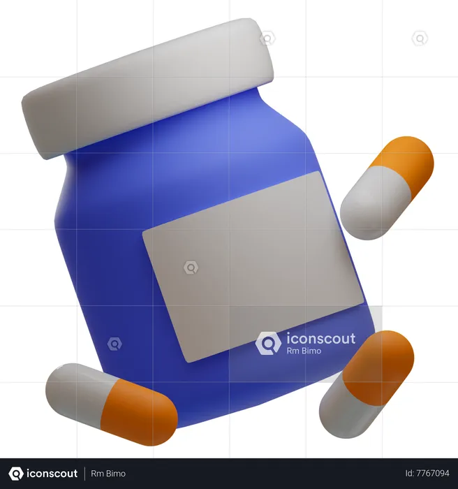 Flacon de médicament  3D Icon