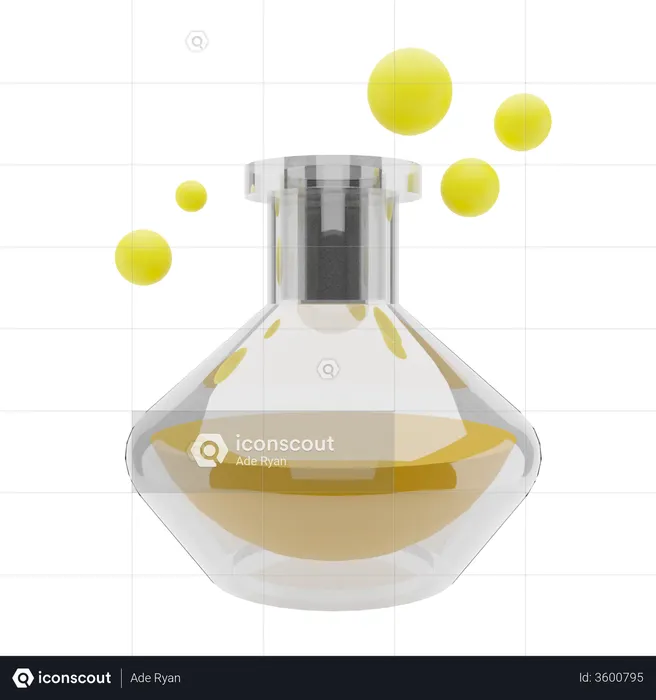 Flacon d'expérimentation  3D Illustration