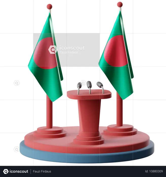 Flag Of Bangladesh  3D Icon