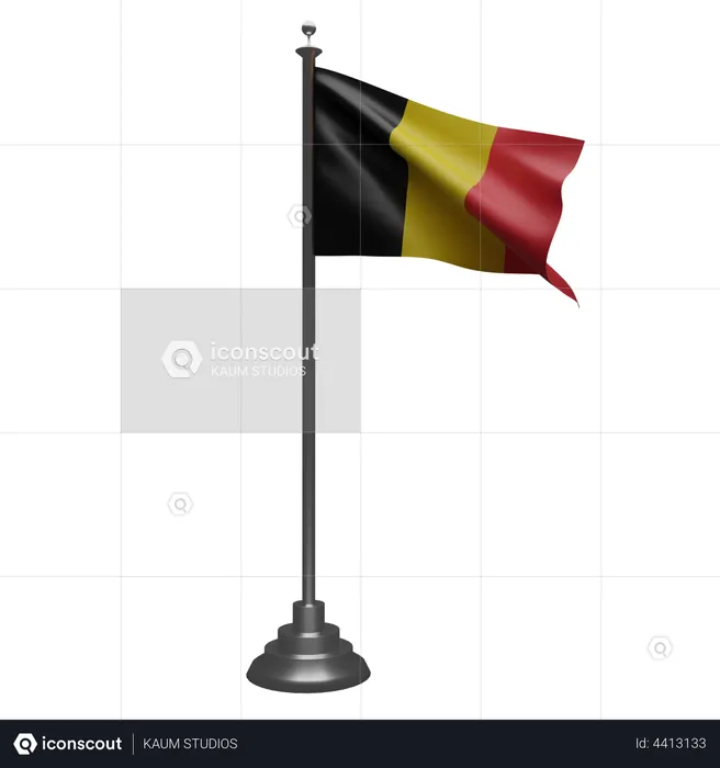 Flag of Belgium  3D Illustration