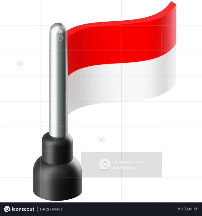 Flag of Indonesia Flag 3D Icon