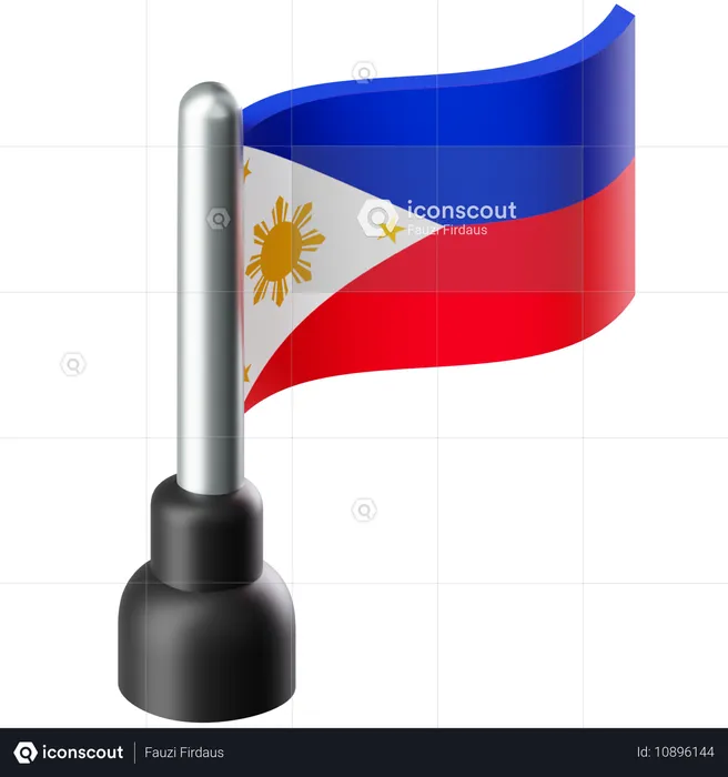 Flag of Philippines Flag 3D Icon