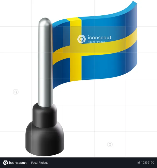 Flag of Sweden Flag 3D Icon