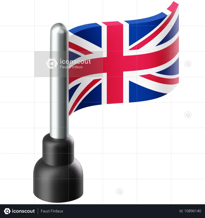 イギリスの国旗 Flag 3D Icon