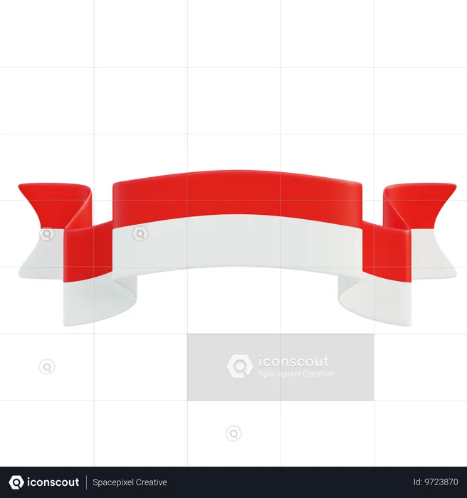 Flag Ribbon  3D Icon