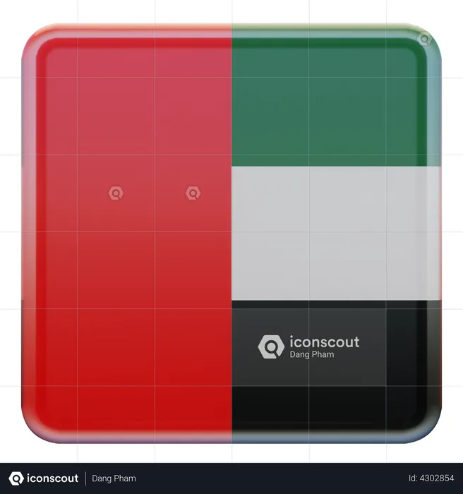 Flagge der Vereinigten Arabischen Emirate Flag 3D Flag