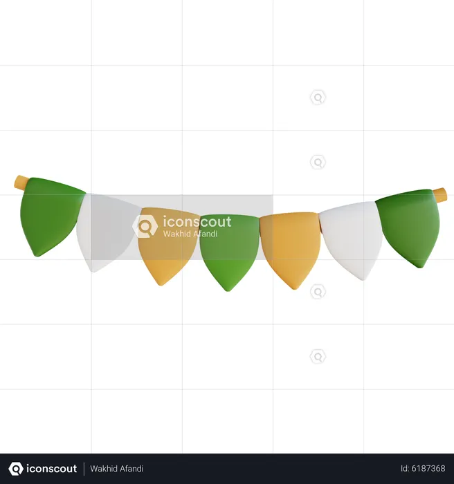 Flags Garlands  3D Icon