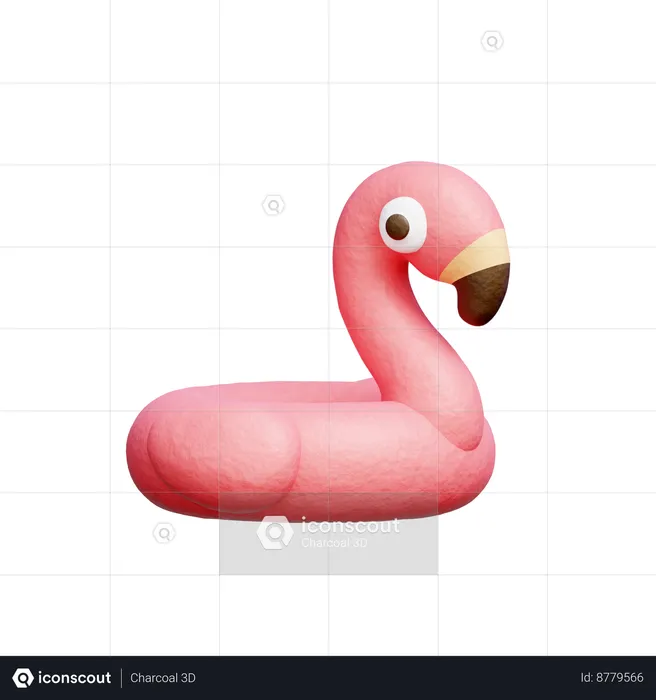 Flamant rose gonflable  3D Icon