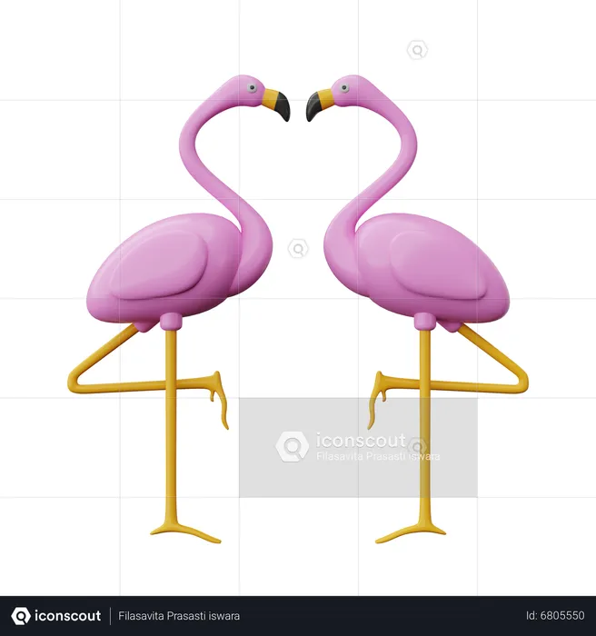 Flamingo  3D Icon