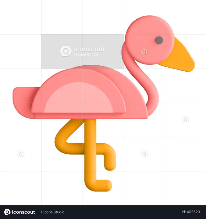 Flamingo  3D Illustration