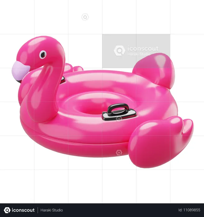 Anel de natação flamingo  3D Icon